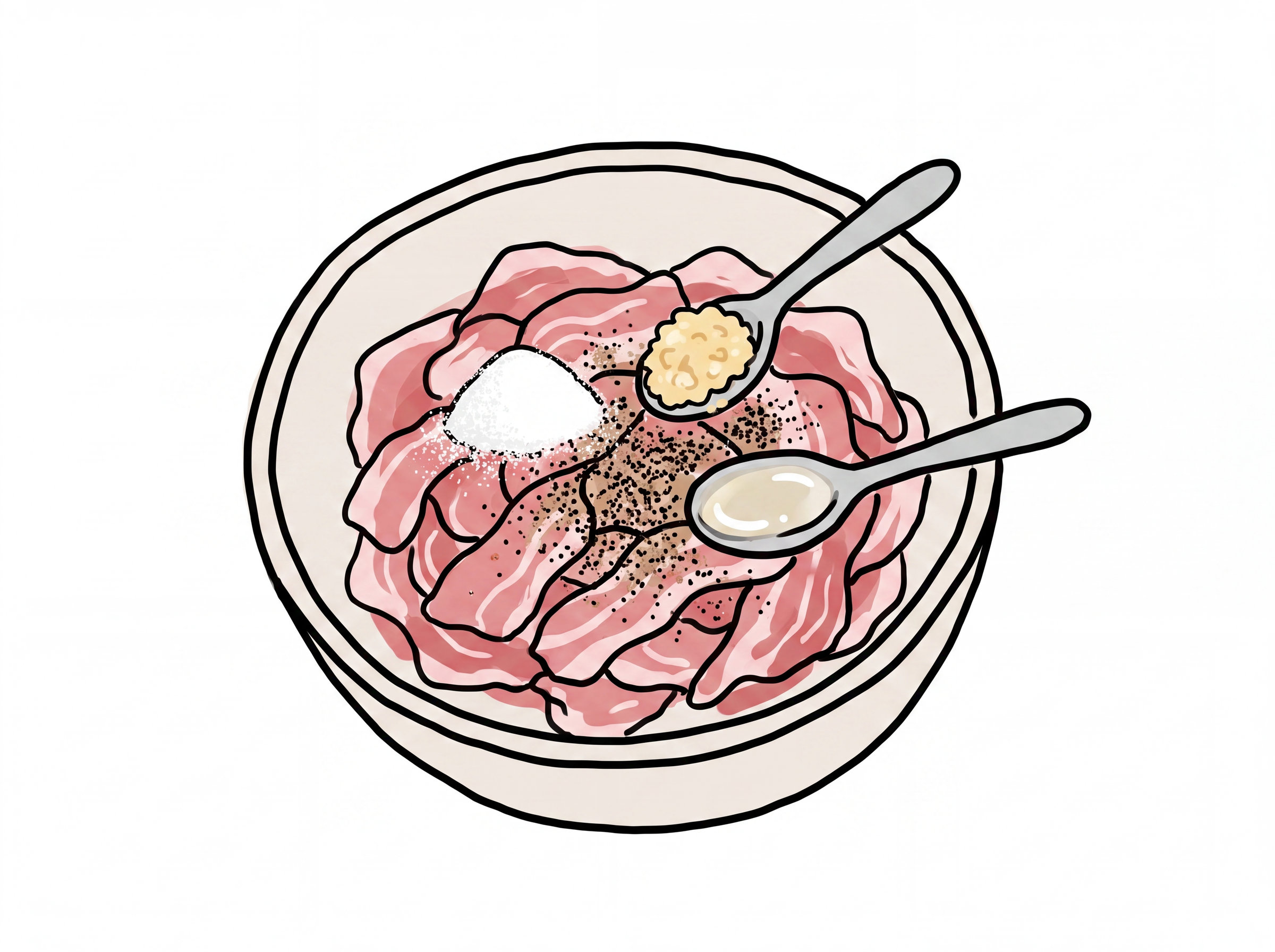 고기 밑간하기