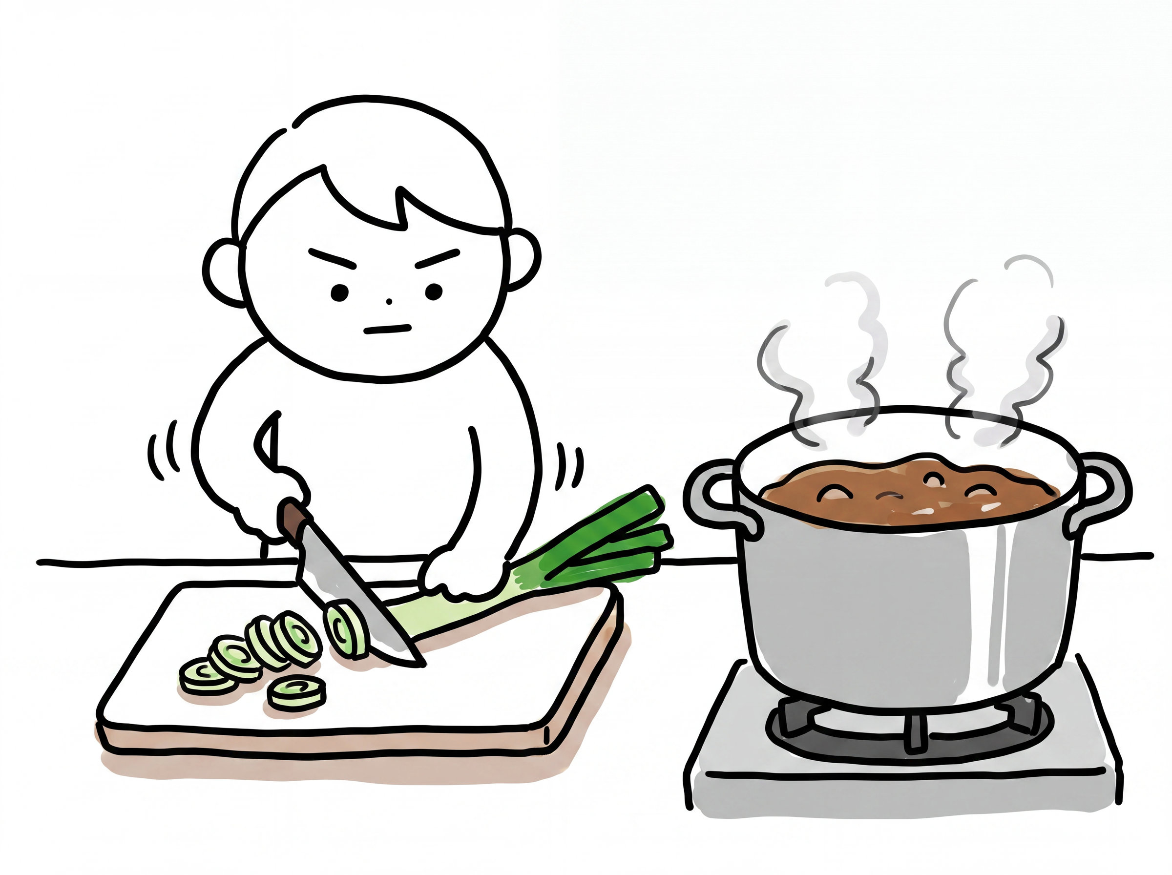 대파 썰기